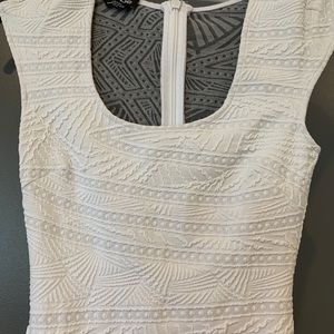 Bebe white fitted dress